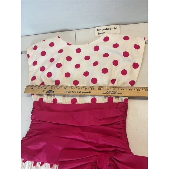 VTG 50’s Patty O’Neil Pink Polka dot Dress size 6 rockabilly pin up party - Picture 9 of 15